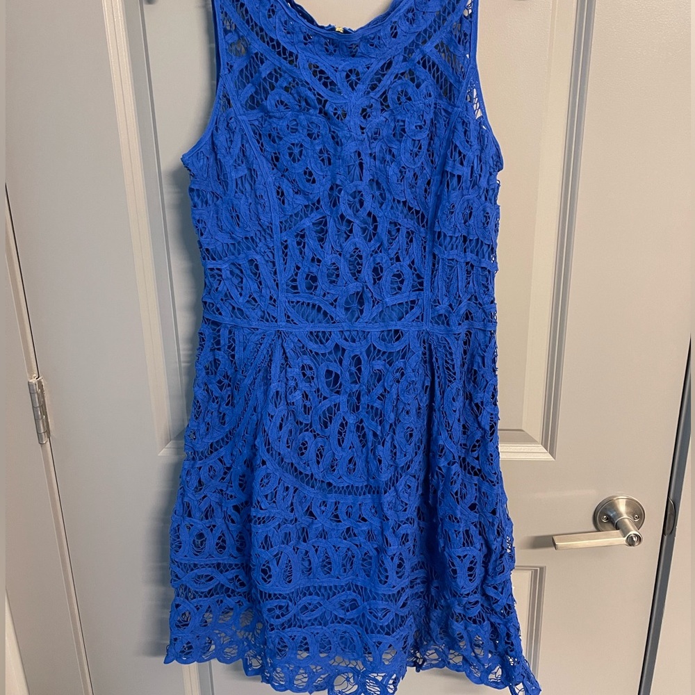 Lilly Pulitzer Blue Lace Dress Large NWOT
